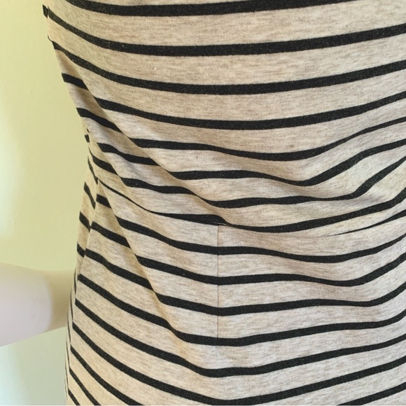 cream grey striped knit fitted mini dress from Australia - Picture 7 of 16